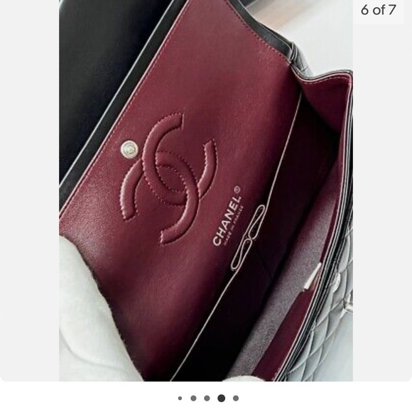 COPY - 💎💎CHANEL MEDIUM CLASSIC HANDBAG DOUBLE FLAP BLACK LEATHER💎💎like new !!! - Picture 5 of 6
